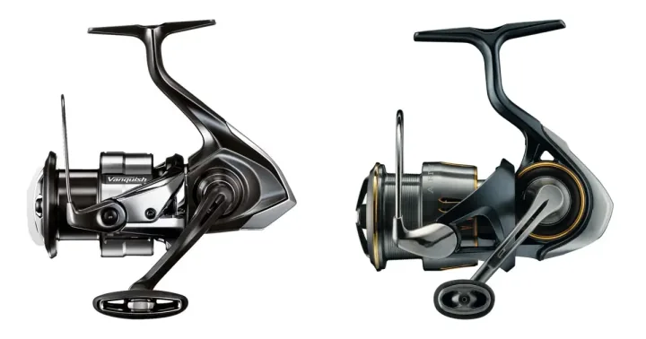Moulinets Shimano 23 Vanquish et Daiwa 23 Airity LT face a face
