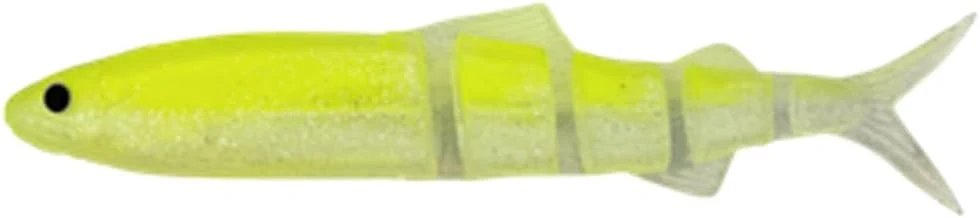 Swimbait souple Imakatsu Javallon 110 Super Real coloris Clear Lime Shad, vue de profil